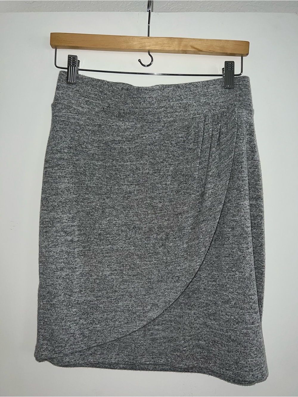 GAP Heather Gray Pencil Skirt with Wrap Overlay